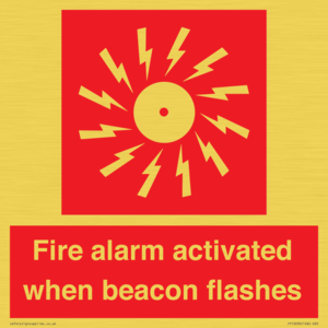 Fire alarm activated when beacon flashes